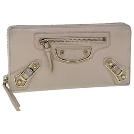 Balenciaga-BALENCIAGA Classic Continental Zip Long Wallet Leather Pink 253036 Auth yk9793-Pink