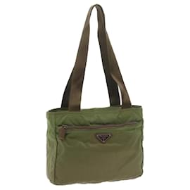 Prada-PRADA Bolso Tote Nylon Khaki Auth ar10977segundo-Caqui