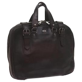 Balenciaga-BALENCIAGA Business Bag Cuir Marron Auth bs10380-Marron