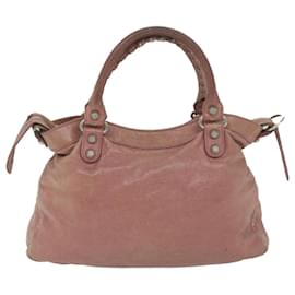 Balenciaga-BALENCIAGA The city Hand Bag Leather 2way Pink 285434 auth 61502-Pink