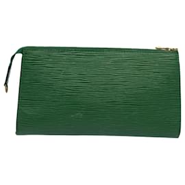 Louis Vuitton-LOUIS VUITTON Epi Pochette Accessoires Pouch Green M52984 LV Auth 60040-Green