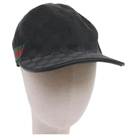 Gucci-GUCCI GG Canvas Web Sherry Line Cap L Size Red Black Green 200035 auth 60126-Black,Red,Green