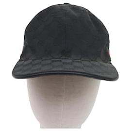 Gucci-GUCCI GG Canvas Web Sherry Line Cap L Size Red Black Green 200035 auth 60126-Black,Red,Green