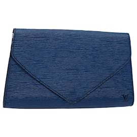 Louis Vuitton-LOUIS VUITTON Epi Art Deco Clutch Bag Blue M52635 LV Auth 61214-Blue