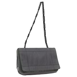 Prada-PRADA Borsa a Spalla Nylon Grigio Auth bs10310-Marrone