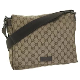 Gucci-GUCCI GG Canvas Shoulder Bag Beige 146236 auth 60797-Beige
