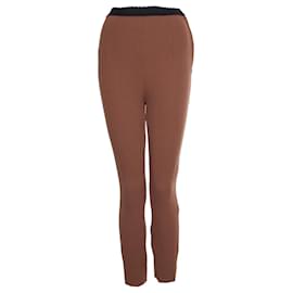 Dolce & Gabbana-DOLCE & GABBANA, Brown trousers with elastic band.-Brown