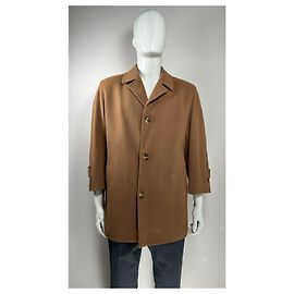 Burberry Brown Merino Wool Coat Brown