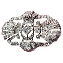 Autre Marque-Art Deco brooch-Silvery