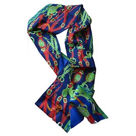Hermès Echarpe soie 'Brides de gala". Multicolore