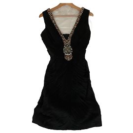 Autre Marque Robe Mandalay en soie noire Noir