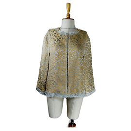 Escada Blazer de algodão e viscose multicolorido Multicor