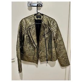 Zadig & Voltaire Luna Deluxe Jacket Black Gold Black Golden
