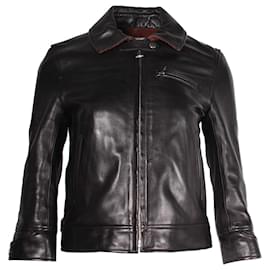 Acne-Acne Studios Biker Jacket in Black Calf Leather-Black