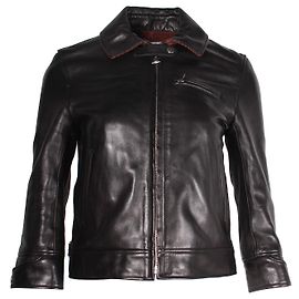 Acne Studios Biker Jacket in Black Calf Leather Black