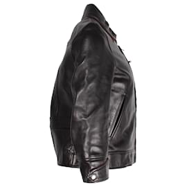 Acne-Acne Studios Biker Jacket in Black Calf Leather-Black
