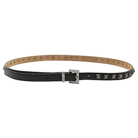 Valentino Garavani Cinto Valentino Rockstud em couro preto Preto