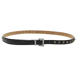 Valentino Garavani-Valentino Rockstud Belt in Black Leather-Black