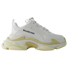 Balenciaga-Triple S Sneakers – Balenciaga – Lederfrei – Weiß-Weiß