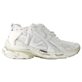 Balenciaga-Tênis Runner - Balenciaga - Malha - Branco-Branco