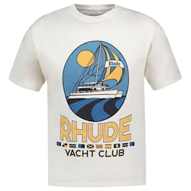 Autre Marque-T-shirt Yacht Club - Rhude - Cotone - Bianco-Bianco