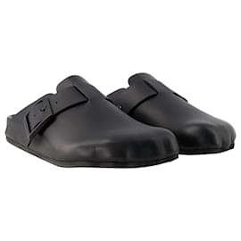 Balenciaga-Sunday Slides - Balenciaga - Leather - Black-Black