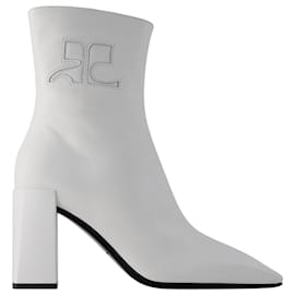 Courreges-Heritage Ankle Boots - Courreges - Leather - Heritage White-White