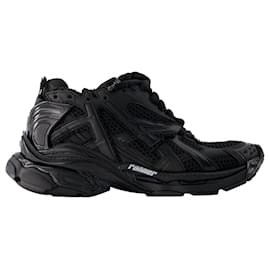 Balenciaga-Runner Sneakers - Balenciaga - Mesh - Black Matt-Black