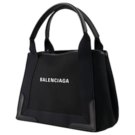 Balenciaga-Sac Shopper Navy S - Balenciaga - Cuir - Noir-Noir