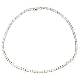 Collar de tenis Swarovski Matrix en metal plateado Plata Metálico