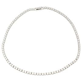 Swarovski-Swarovski Matrix Tennis Necklace in Silver Metal-Silvery,Metallic