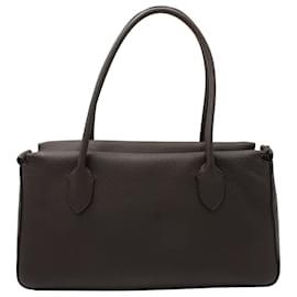 The row-The Row E/W Top Handle Bag in Pebbled in Brown Leather-Brown
