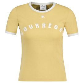 Camiseta Contraste - Courreges - Algodón - Blanco Blanco