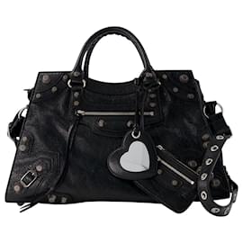 Balenciaga-Neo Cagole City Bag - Balenciaga - Leather - Black-Black