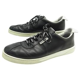 Chanel-CHANEL BASKETS G SHOES34145 44 Sapatos de couro preto-Preto