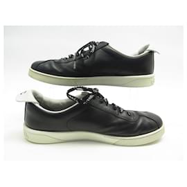 Chanel-ZAPATOS CHANEL BASKETS G34145 44 Zapatos de cuero negro-Negro