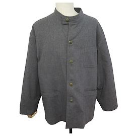 ARNYS FORESTIERE JACKET L 54 ANTHRACITE FELT ROUND COLLAR COAT JACKET COAT Dark grey