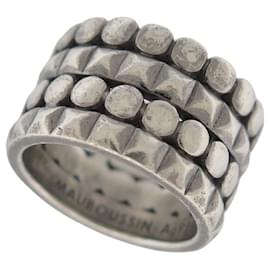 Mauboussin-MAUBOUSSIN RING TENNESSEE ROAD T55 STERLING SILVER SILVER RING BAND-Silvery