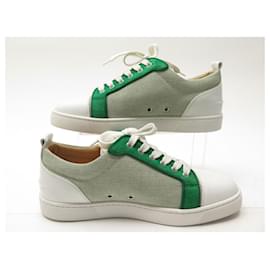 Christian Louboutin-NEW CHRISTIAN LOUBOUTIN LOUIS JUNIOR ORLATO SHOES 42 SNEAKERS SHOES-Green