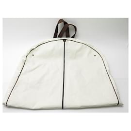 Hermès-NEW HERMES CLOTHING COVER H LOGO SUIT HOLDER IN ECRU CANVAS GARMENT COVER-Cream