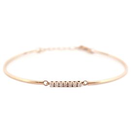 NOVA PULSEIRA MAUBOUSSIN TRÊS GRÃOS DE AMOR BR0329DIAMANTES DE OURO ROSA PGDI Dourado