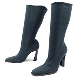Dolce & Gabbana-NEUE DOLCE & GABBANA SCHUHE STIEFEL SOCKEN 40.5 Flanell Boots-Blau