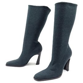 NEW DOLCE & GABBANA SHOES BOOTS SOCKS 40.5 FLANNEL BOOTS Blue