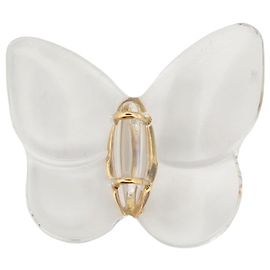 NEUE BACCARAT-BACCARAT-SCHMETTERLINGS-BROSCHE MIT KRISTALL- UND GELBGOLDMONTAGE 18K-Brosche Andere