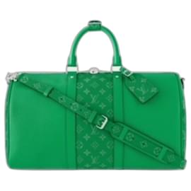 Louis Vuitton-LV keepall taigarama verde 45-Verde