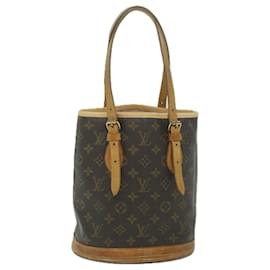 Louis Vuitton-LOUIS VUITTON Monogram Bucket PM Shoulder Bag M42238 LV Auth ar11014-Monogram