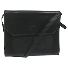 Autre Marque-Burberrys Shoulder Bag Leather Black Auth bs10626-Black