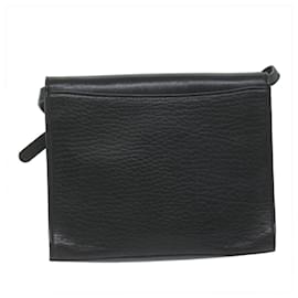 Autre Marque-Burberrys Shoulder Bag Leather Black Auth bs10626-Black