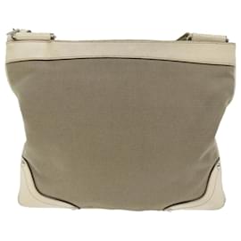 Prada-PRADA Shoulder Bag Canvas Beige Auth 61623-Beige