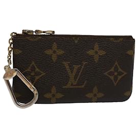 Louis Vuitton-Bolsa Moeda M LOUIS VUITTON Monograma Pochette Cles M62650 Autenticação de LV 61298-Monograma